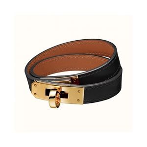 Hermès Kelly Double Tour Bracelet - Black/Gold